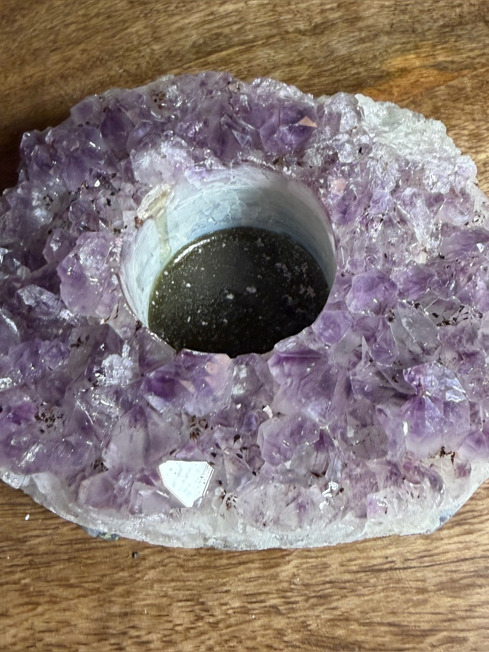 Amethyst Crystal Tea Light Candle Holder